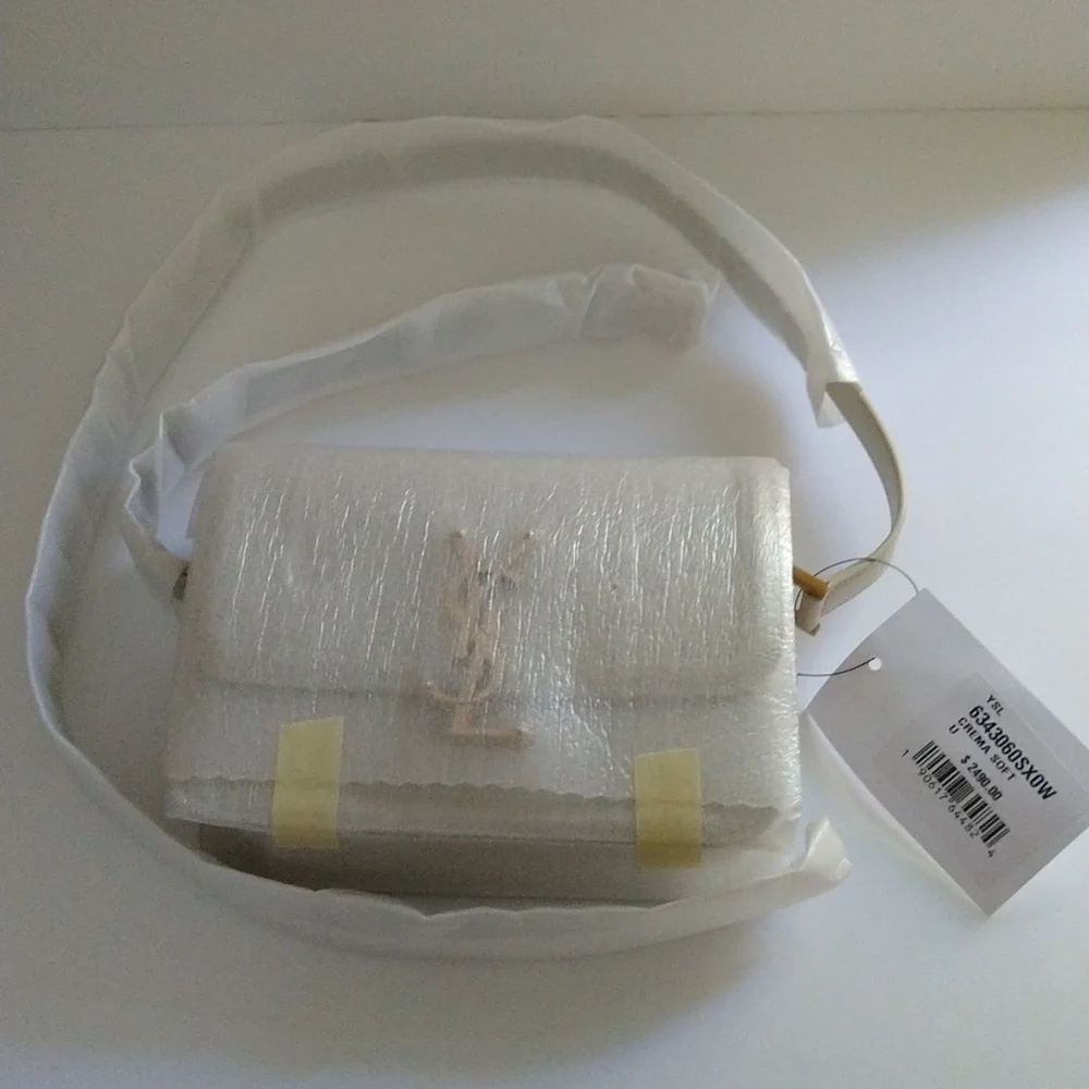 *SOLD* YSL Solferino Small Satchel in White Leather - Picture 5 of 8